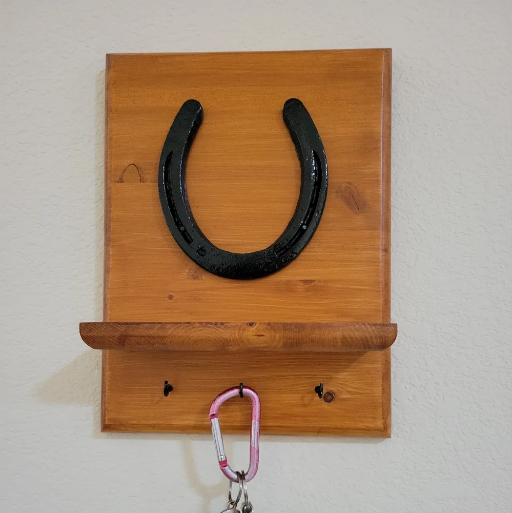 Rustic Horseshoe Wall Key Hook